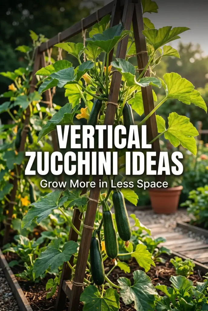 Vertical Zucchini Trellis Ideas