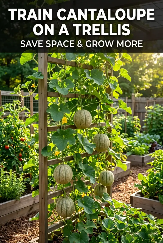 How to Train Cantaloupe on a Trellis